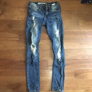 Distressed jeans from pink lily boutique
